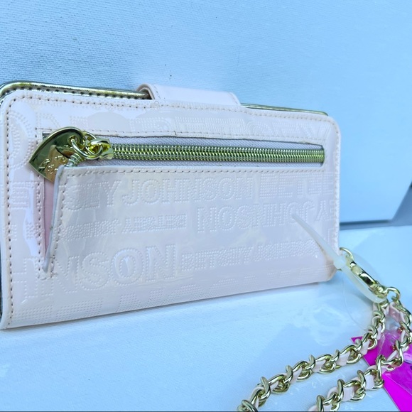 Betsey Johnson Wallet Wristlet Celly Blush Pink - Picture 9 of 11